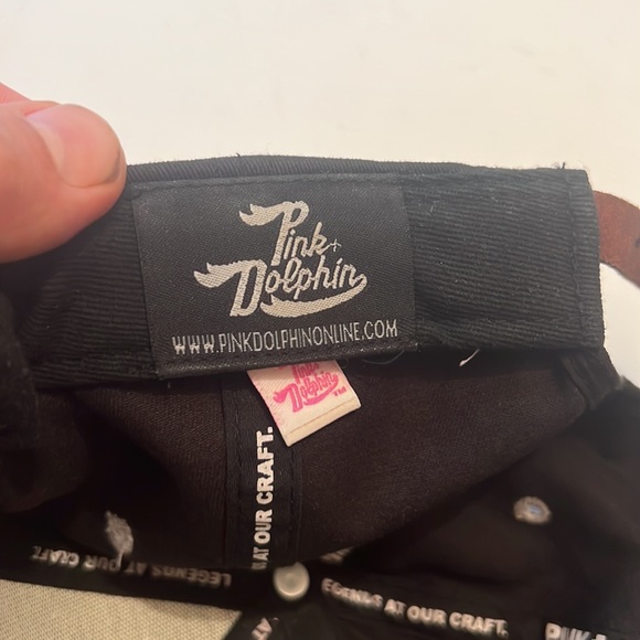 Pink Dolphin Strapback Hat in Black, OSFM - Picture 7 of 8